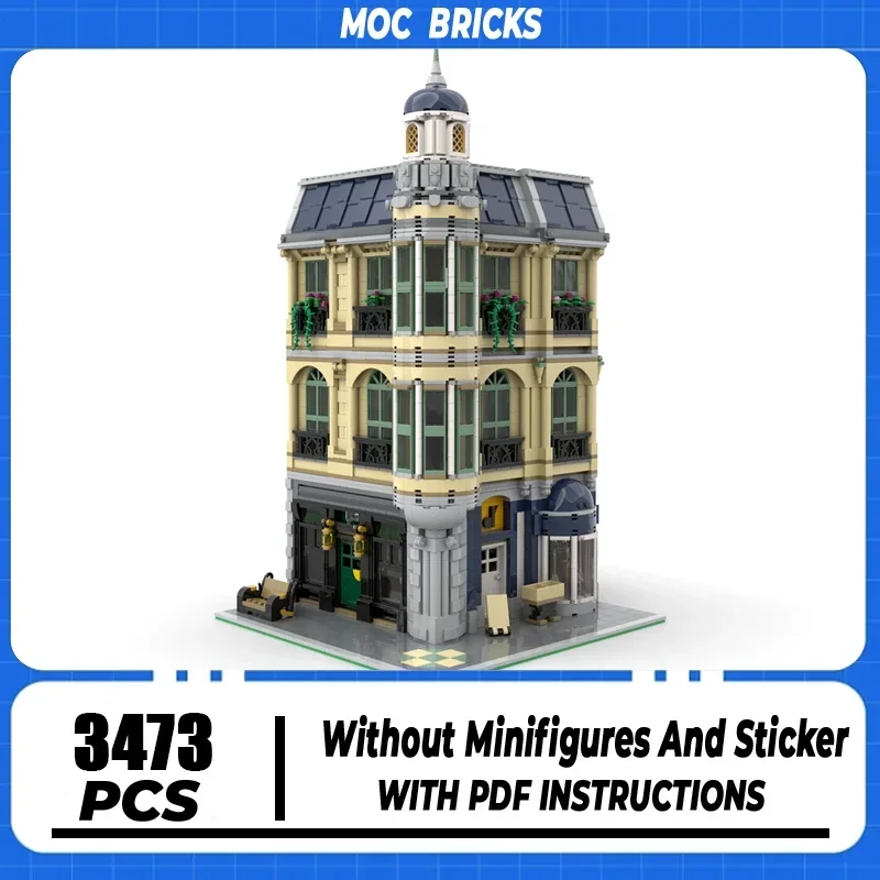 Moc Building Block Music Store Model Technology Brick DIY Assembly Modular City Street View Toy For