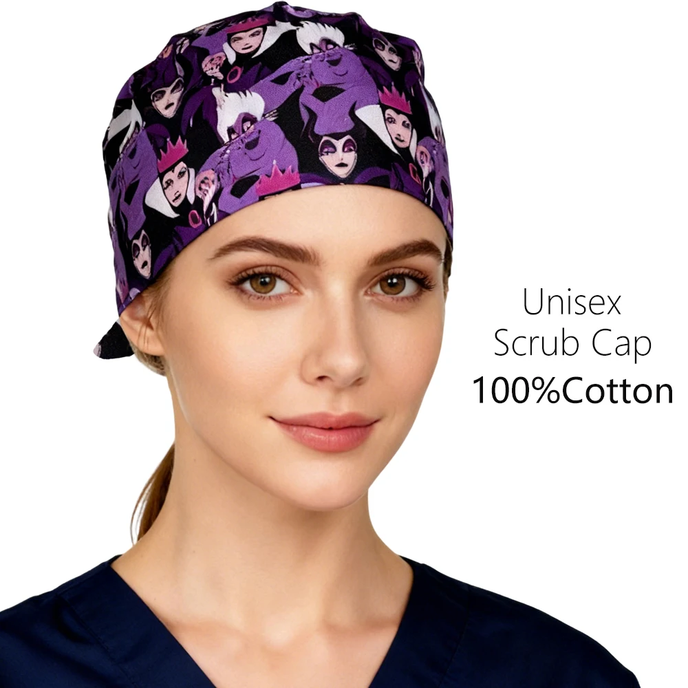 المرأة غرفة العمليات قبعة جراحية 100% القطن النساء الرجال مستشفى التمريض العمل قبعة عيادة الأسنان القبعات للجنسين الطبية فرك قبعات #1