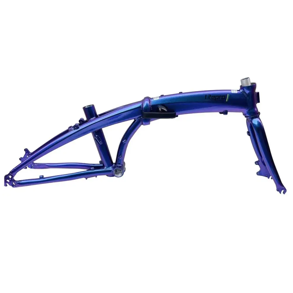 Litepro D9 20 Polegadas Quadro de Freio a Disco Dobrável Bicicleta Dobrável Quadro de Golfinho de Liga de Alumínio