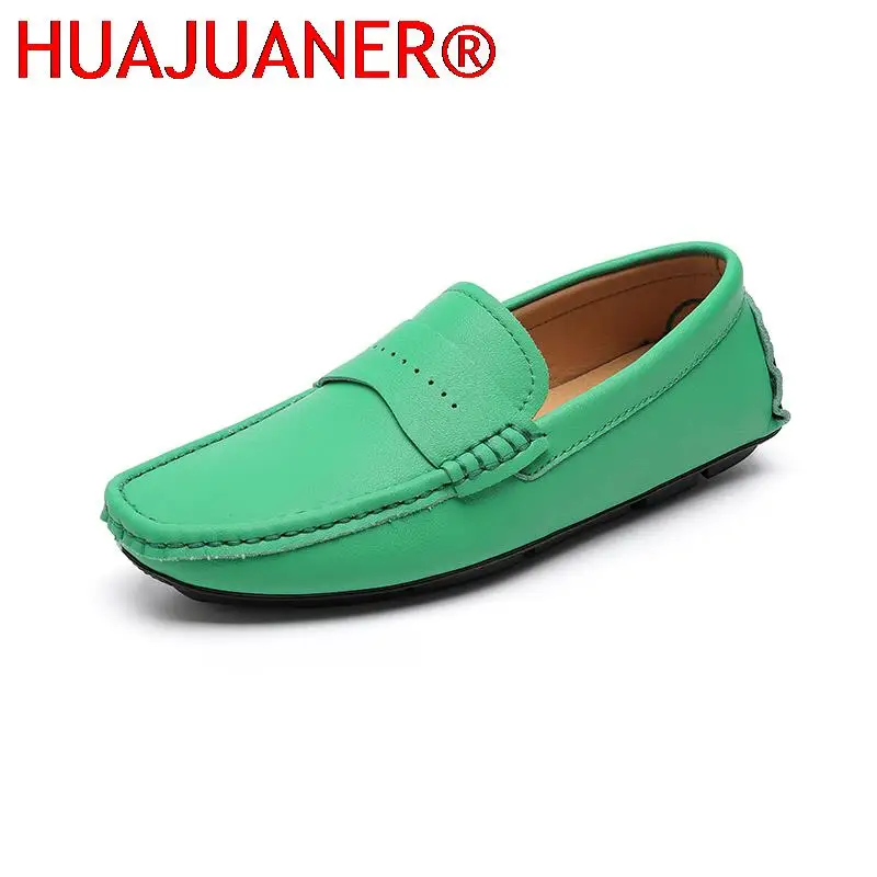 Luxury Brand Men Loafers Soft Moccasins High Quality Spring Summer Genuine Leather Shoes Men All-Match Flats Driving Shoes Man