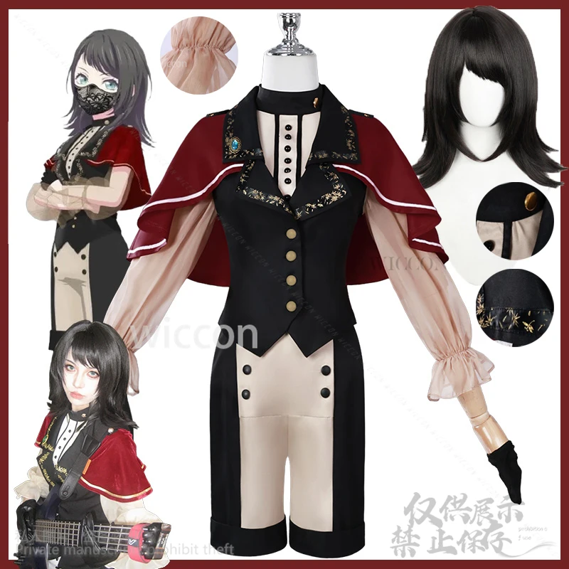 

Anime Ave Mujica BanG Dream Cosplay Umiri Yahata Gothic Style Cape Pant Uniform Costume For Halloween Christmas Party Customized