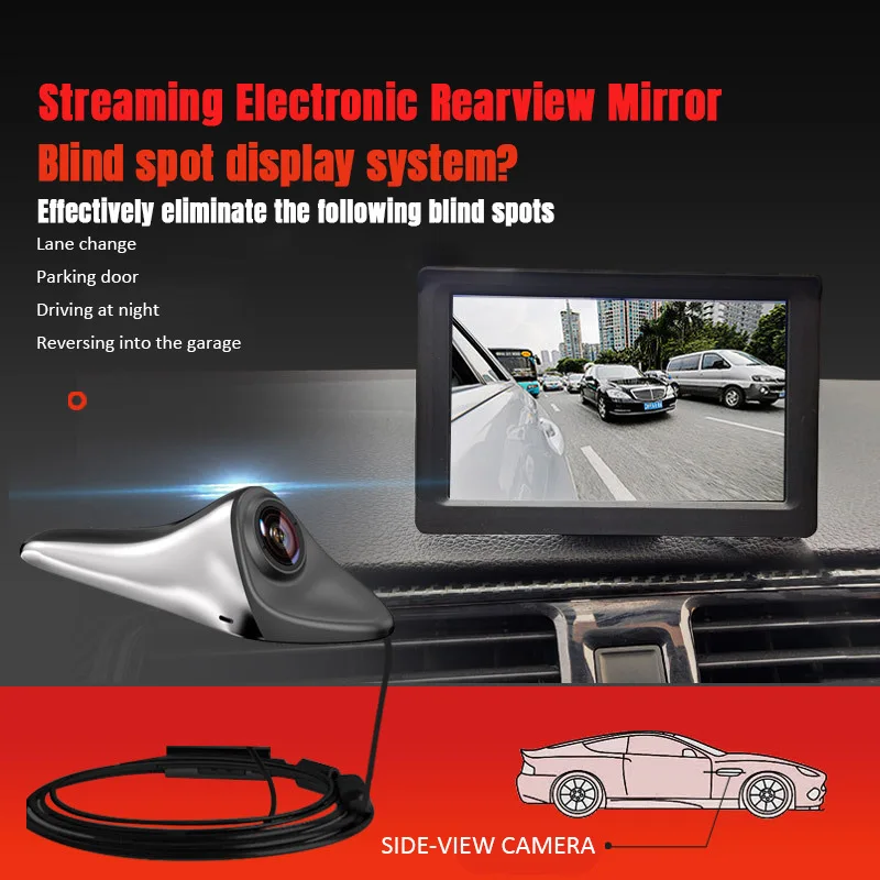 New  CMS Car Electronic Rearview Mirror Left And Right Blind Spot Camera Parking Assist High-definition Night Vision 1080p