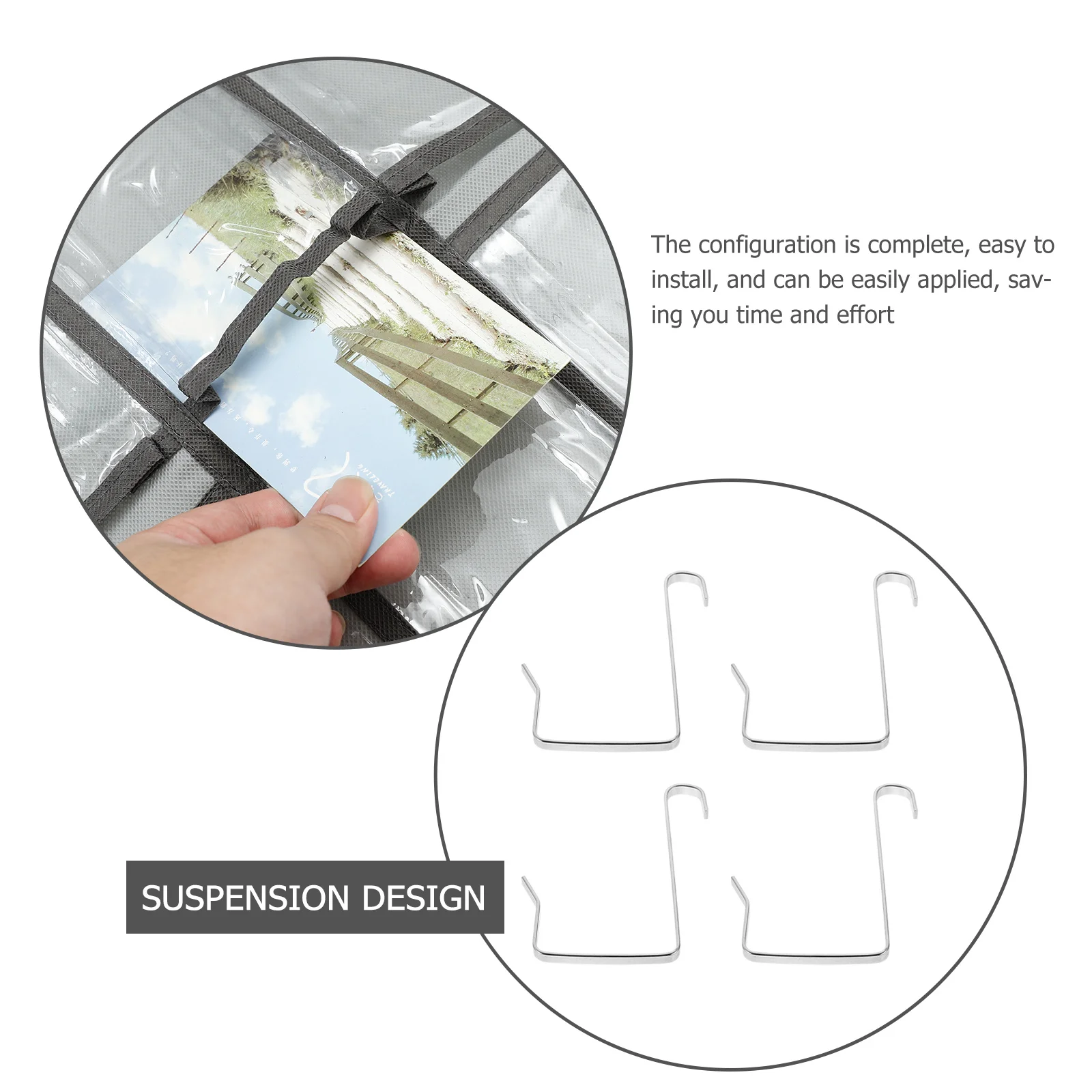 

1Pcs Multi-Purpose Wall Hanging Storage Bag Non-Woven Material Comfortable Touch Texture Efficient Sundries