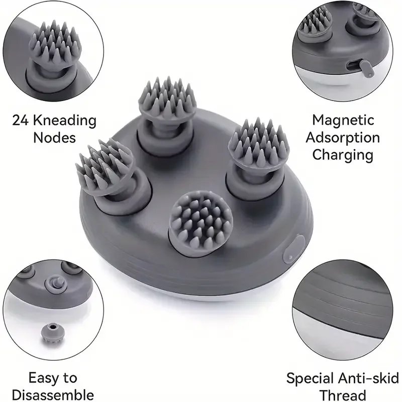 قابلة للشحن رئيس مدلك متعدد الأغراض التنين مخلب اليد عنق الرحم مدلك الكتف والرقبة رئيس ميريديان جهاز مساج كهربائي #4