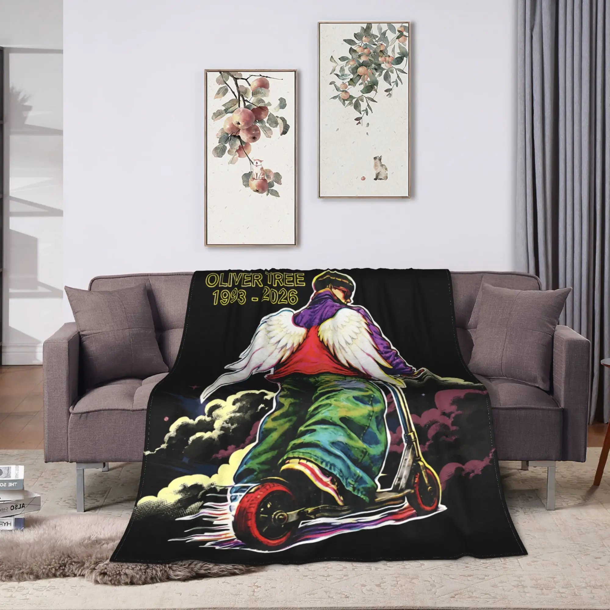 Oliver Tree Rest In Peace 1993 to 2026 Memorial   OT Soft Comfy Blanket  Funny Travel Car Throw Blanket Bedspread Sofa Bed Cover
