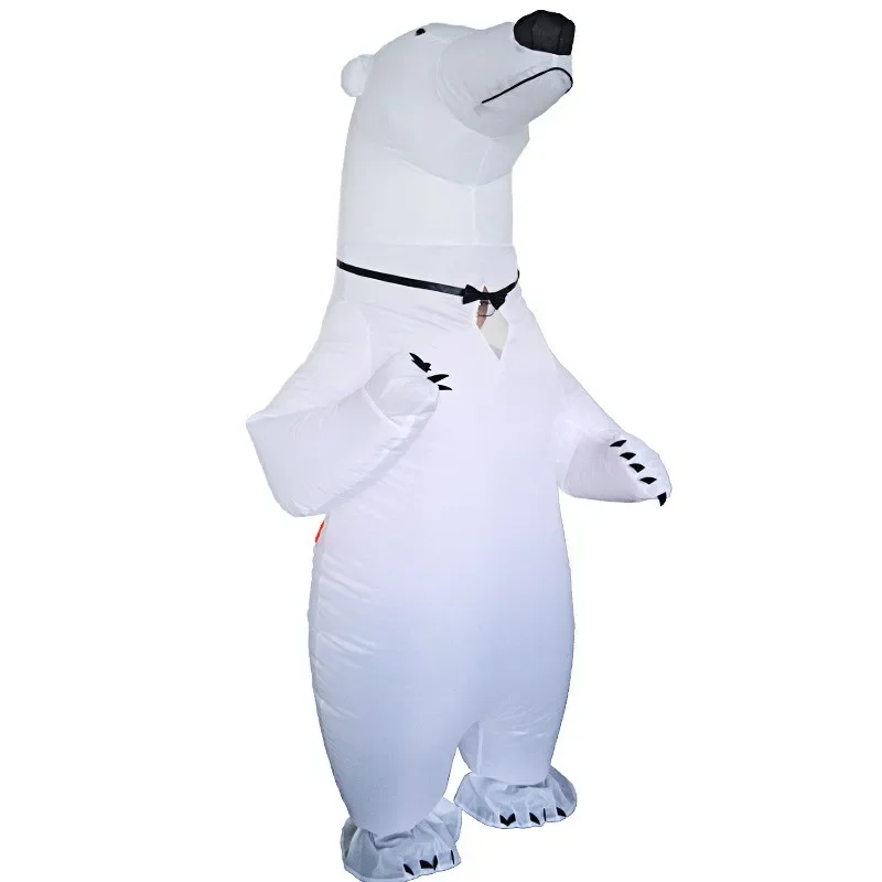 Inflatable Polar Bear Costume Adult Halloween Carnival Cosplay Party Fancy Dress Men Women Animal Mascot Birthday Outfits Suit