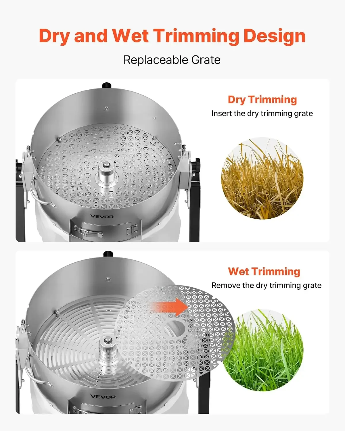 Electric Bud Leaf Trimmer, 2-in-1 Manual & Electric, 16 in Bud Trimmer with Sharp Stainless Steel Blades, Bracket Type Wet Dry H