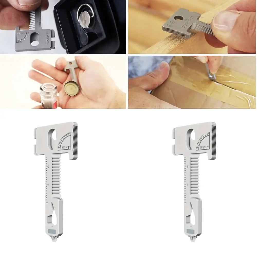 

Keychain Design 17 In 1 Multi-Tool Convenient Lightweight Bottle Openers Sturdy Construction Alloy Camping Survival Kit