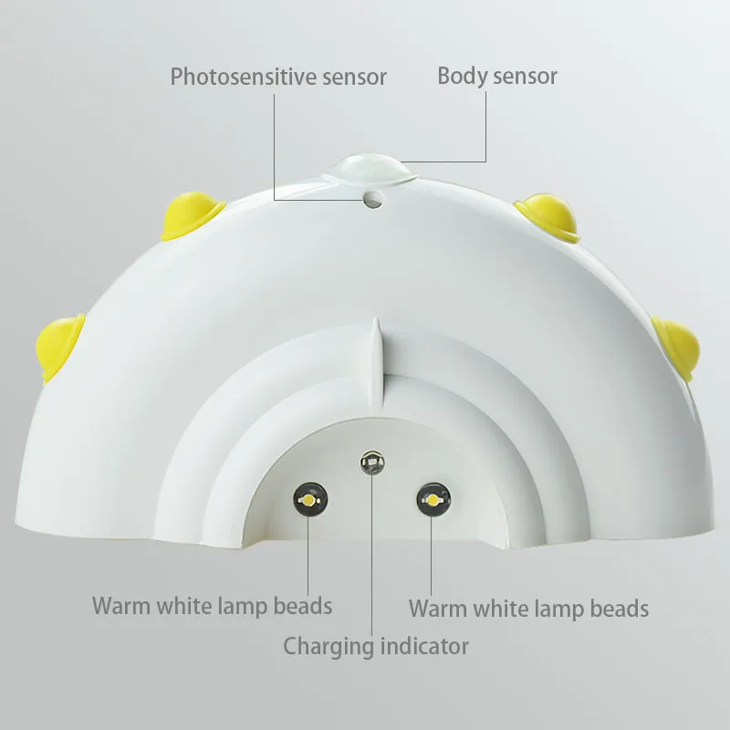 Wireless Infrared Motion Sensor LED Night Light USB Charging Wireless Infrared Wall Sensor Lamp for Path Laundry Stairs