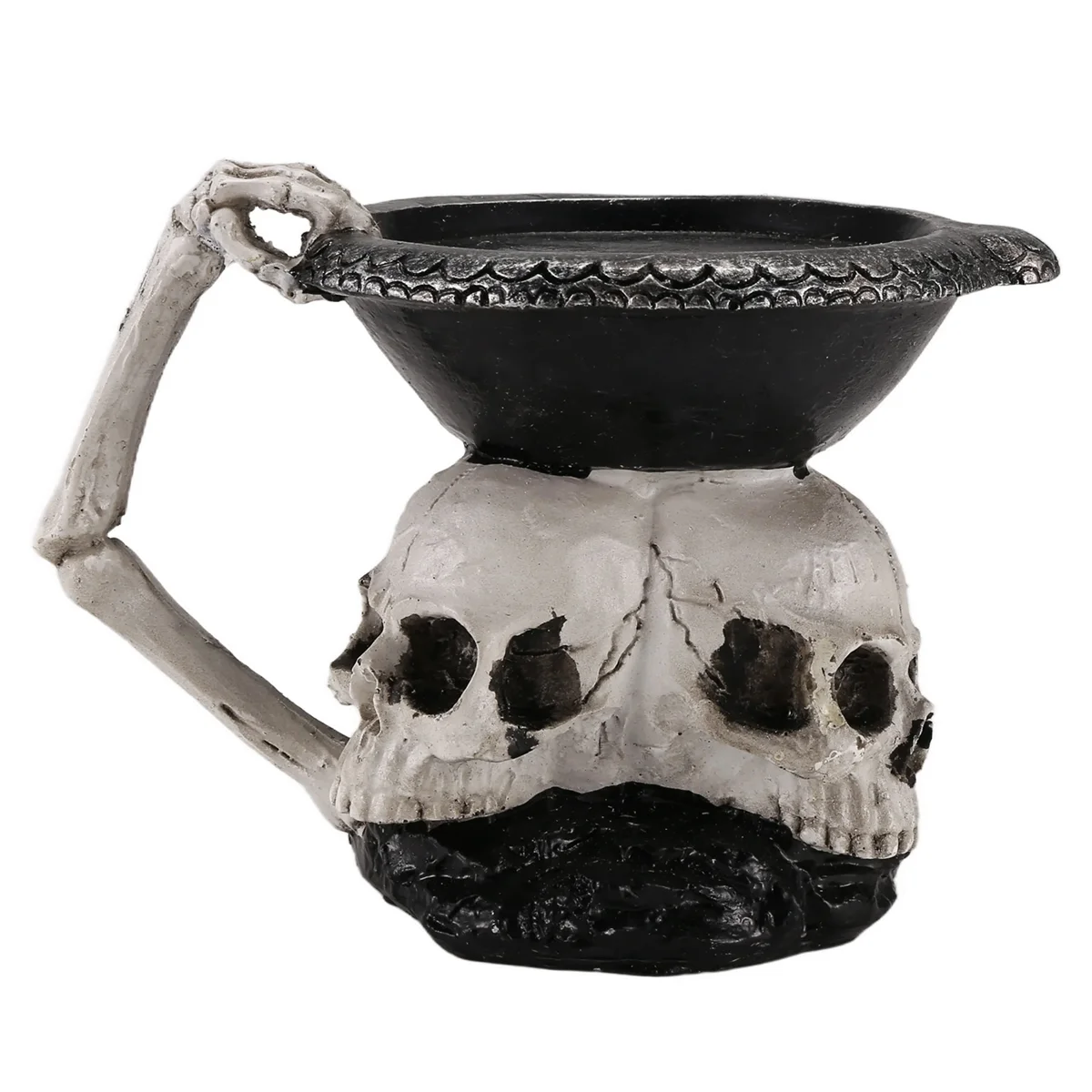 

Skull Skeleton Candlestick Holder Skull Candle Holder Tealight Cup Gothic Resin Candlestick Crafts for Halloween Decor B