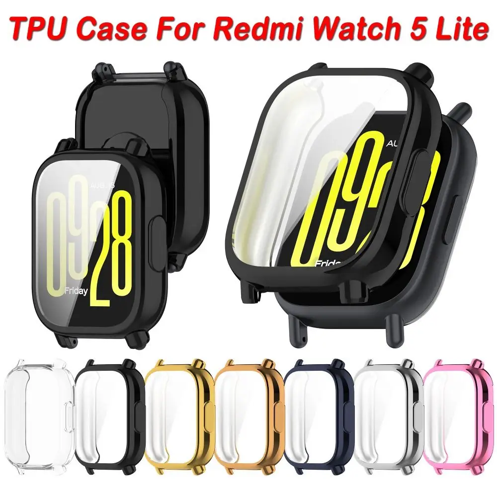 ใหม่ฝาครอบTPUกรณีกันชนสมาร์ทป้องกันหน้าจอWatchbandอุปกรณ์เสริมเปลือกป้องกันสําหรับRedmiนาฬิกา 5 Lite