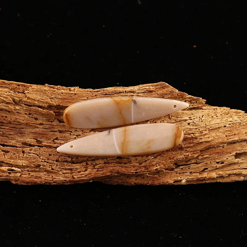 B&F Mookite Jasper  Earring Beads for Jewelry Making, Handmade Natural stones beads, Stones for jewelry Making Supplies