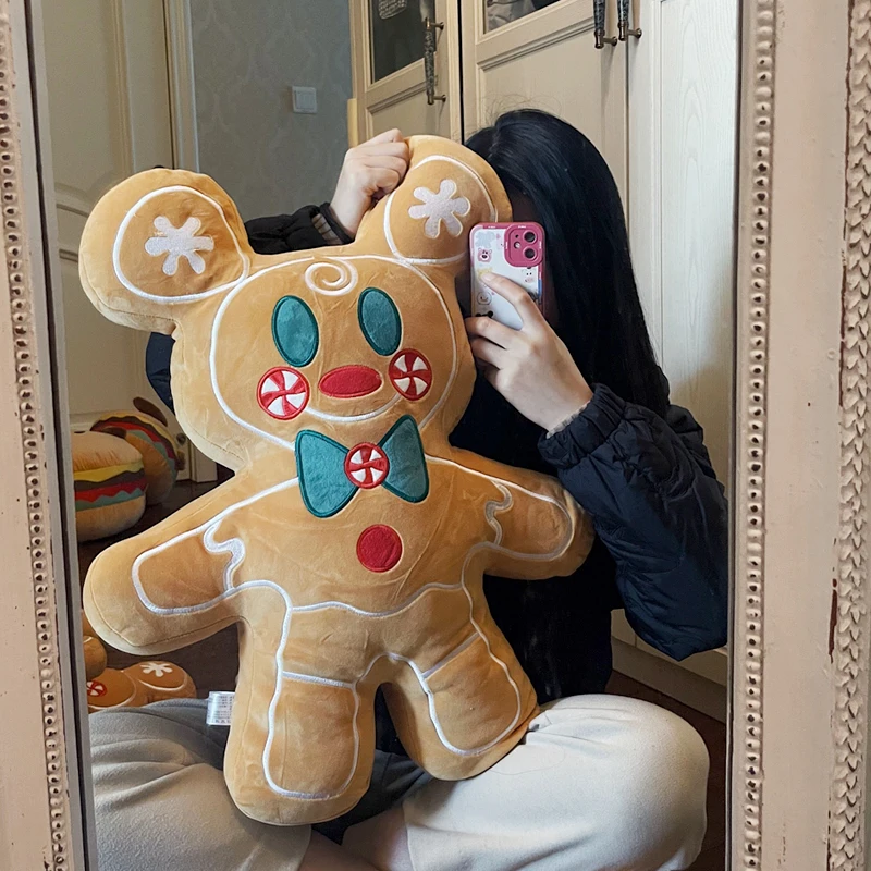 

Cute Disney Mickey Mouse Peluche Xmas Gingerbread Man Plush Toy Cookie Man Gingerbread Man Pendant Stuffed Pillow Kid Gifts