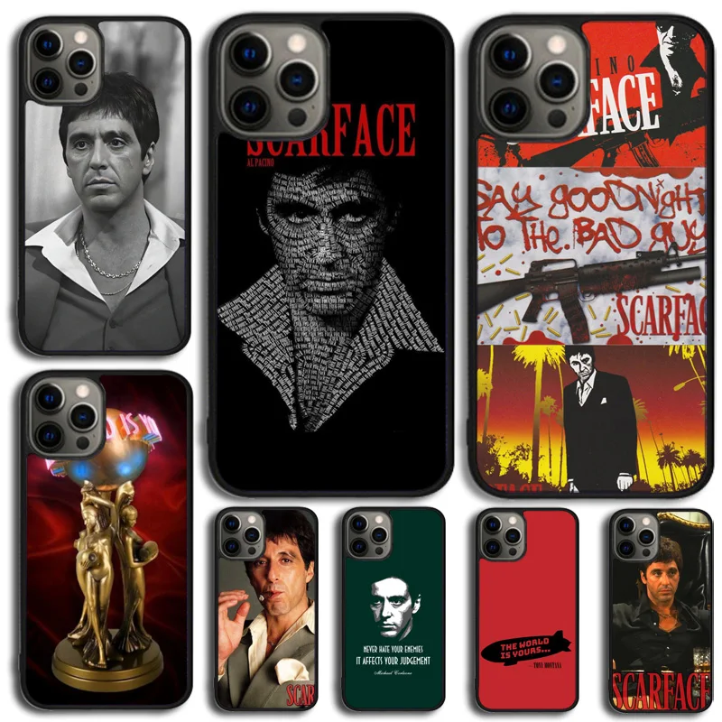 Scarface Al Pacino Movie Phone Case For iPhone 14 15 16 13 12 Mini Cover For Apple iPhone 11 Pro Max 6 8 7 Plus SE2020 Coque