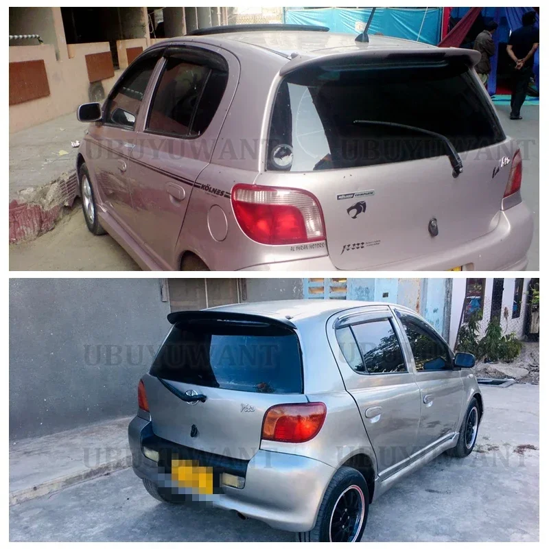 Use For Toyota Vitz Spoiler Rear Trunk Lid Car Spoiler Wing 2002--2013 ABS Material Customize Color DIY Paint Sport Car Spoiler
