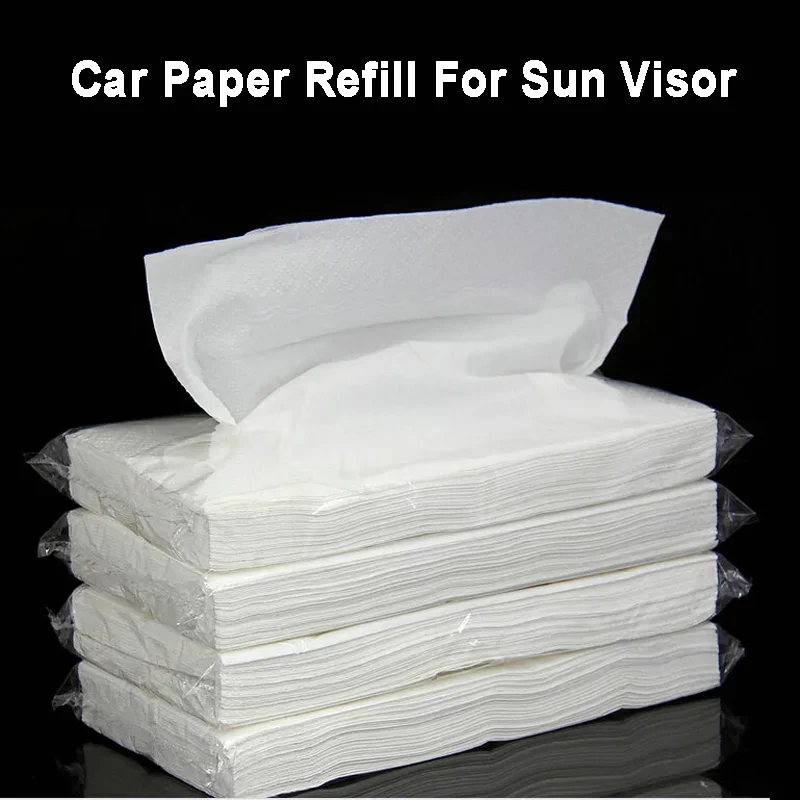 

4 Pack Car Tissue With 30 Pieces Tissue In Side Per Pack For Car Tissue Box Paper Refill For Vehicle Home Bathroom Usage