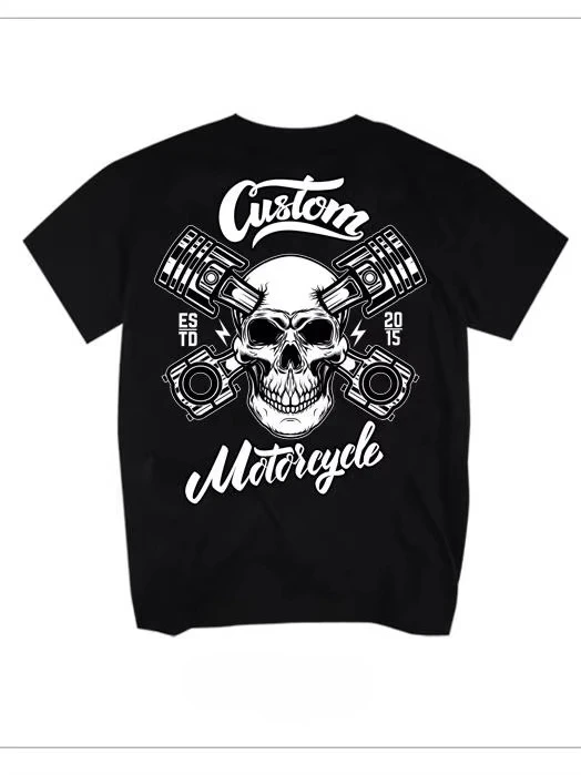 Винтажная мужская футболка с американским локомотивом, футболка с короткими рукавами и принтом цвета хаки, рок-череп, американский ретро-мотоцикл Harleys