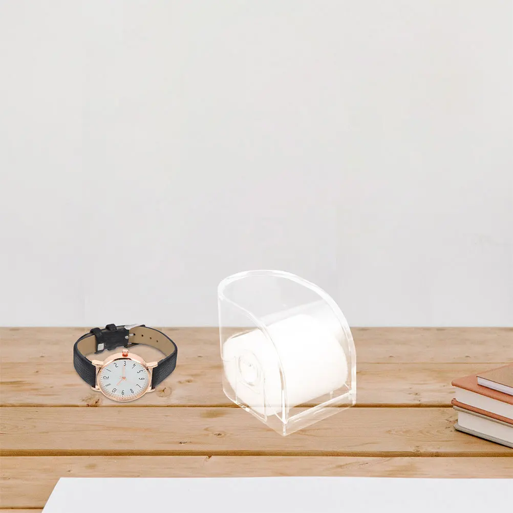 

2Pcs Transparent Watch Box Square Design Hanging Hole Acrylic Watch Organizer Storage Display Stand Watches Organizer for Men