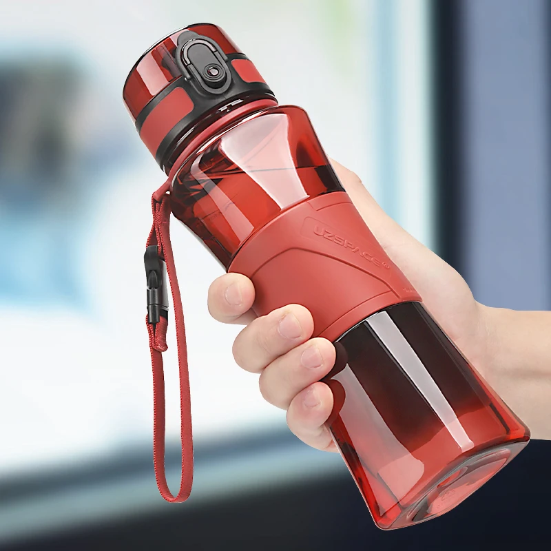 UZSPACE Спортивная бутылка для воды без BPA Герметичный шейкер для протеина Бутылка для моего напитка Портативная пластиковая посуда для напитков Camp Tour Gym 500/1000 мл
