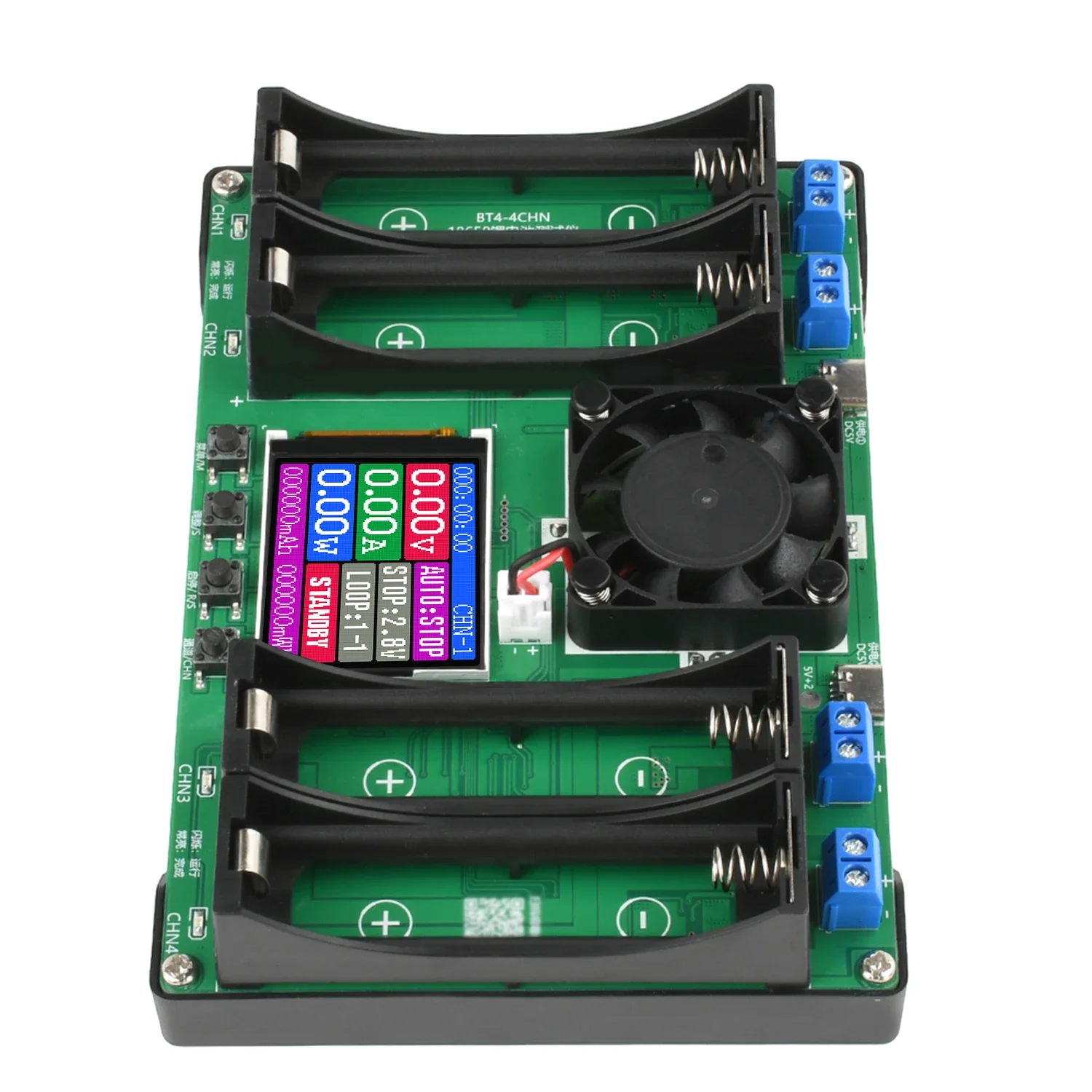 Typ-C 4-Kanal-Batteriekapazitätstester mit LCD-Anzeige, mAh, digitales Lithium-Batterie-Detektionsmodul für Batterietests 18650/21700 – Detail 10