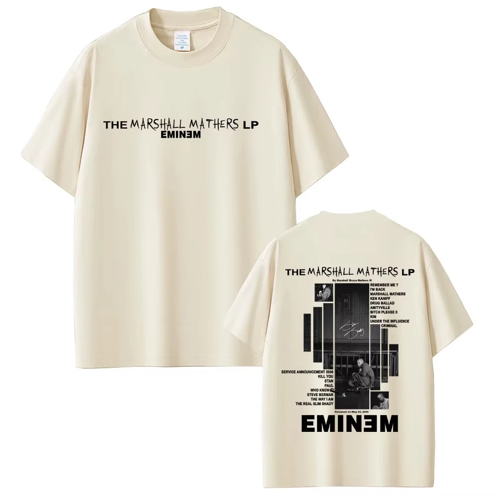 Rapper Eminem 2000 Album Graphic T-shirt Men Women Clothing Hip Hop Fashion Oversized T-shirts Men's Cotton Vintage Tee Shirt