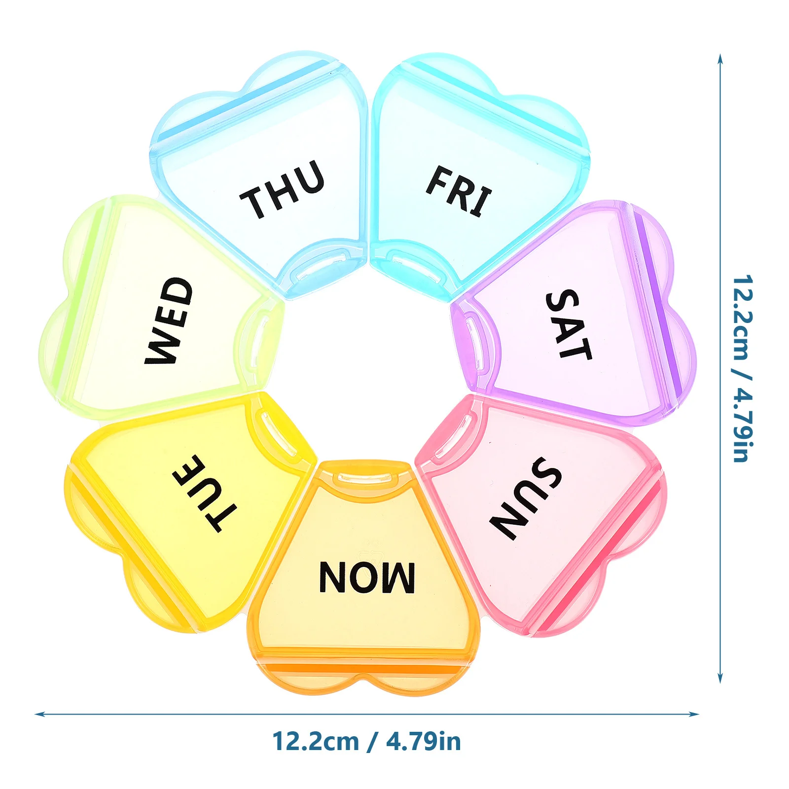 صندوق حبوب أسبوعي، منظم أدوية، تخزين السفر، مادة متينة راقية، بدون رائحة، تخزين أسبوعي #1