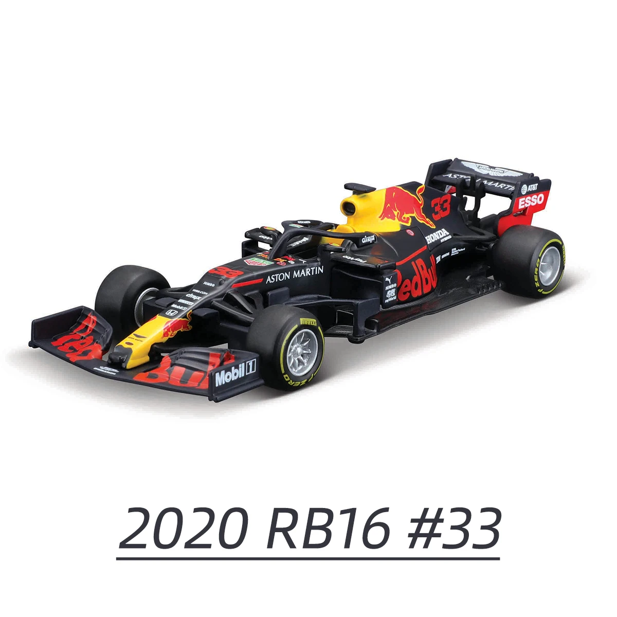 Bburago-Voiture de course Formule 1 Red Bull RB16 #33, simulation Leges, modèle en alliage moulé sous pression, 1:43, 2020