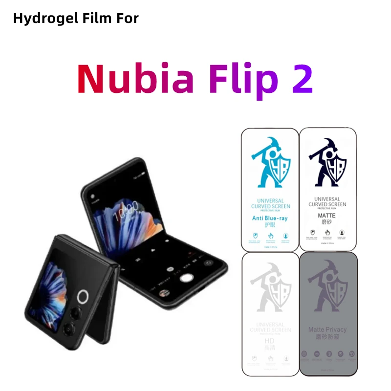 

2pcs Matte Hydrogel Film For Nubia Flip 2 HD Screen Protector For Nubia Flip2 Eye Care Privacy Anti Spy Matte Protective Film