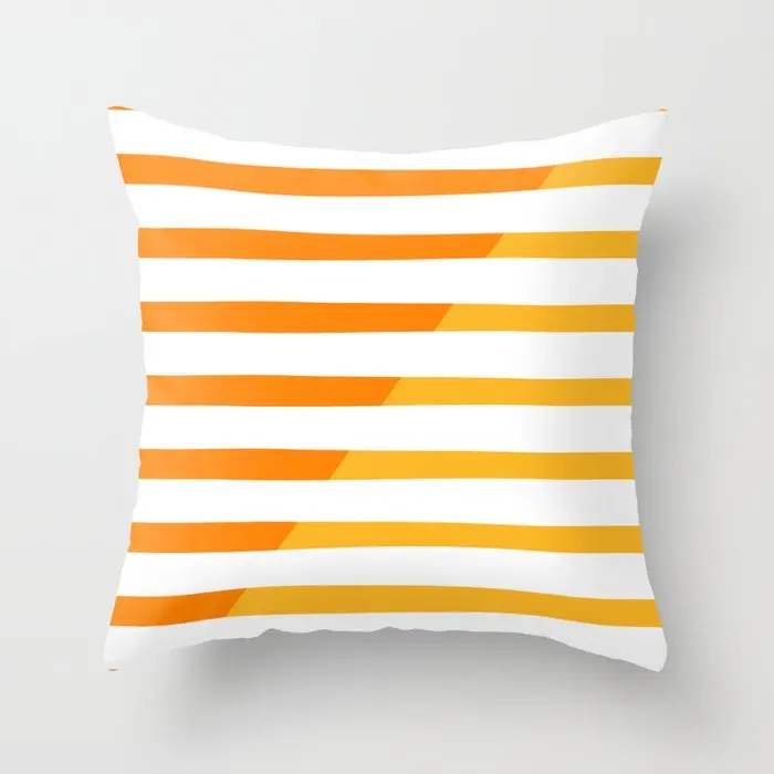 Orange Geometric Pillowcase Cushion Cover For Home Sofa Chair Decor