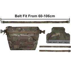 Molle PC Drop Pouch Bag  for Vest Chest Rig Plate Carrier,  Convenient Buckle Rich Space 3 Ways of Use Waist Bag with Sling