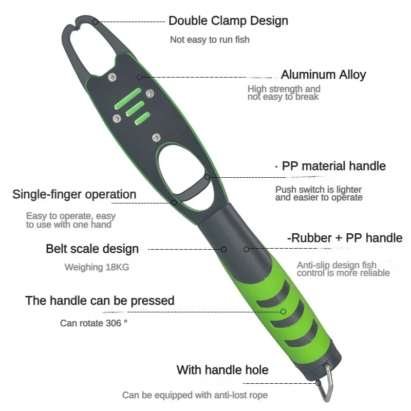 Portable Multifunctional Fishing Plier Set Hand Grip Aluminum Alloy Gripper Weight Scale Color Fishing Tool Accessories