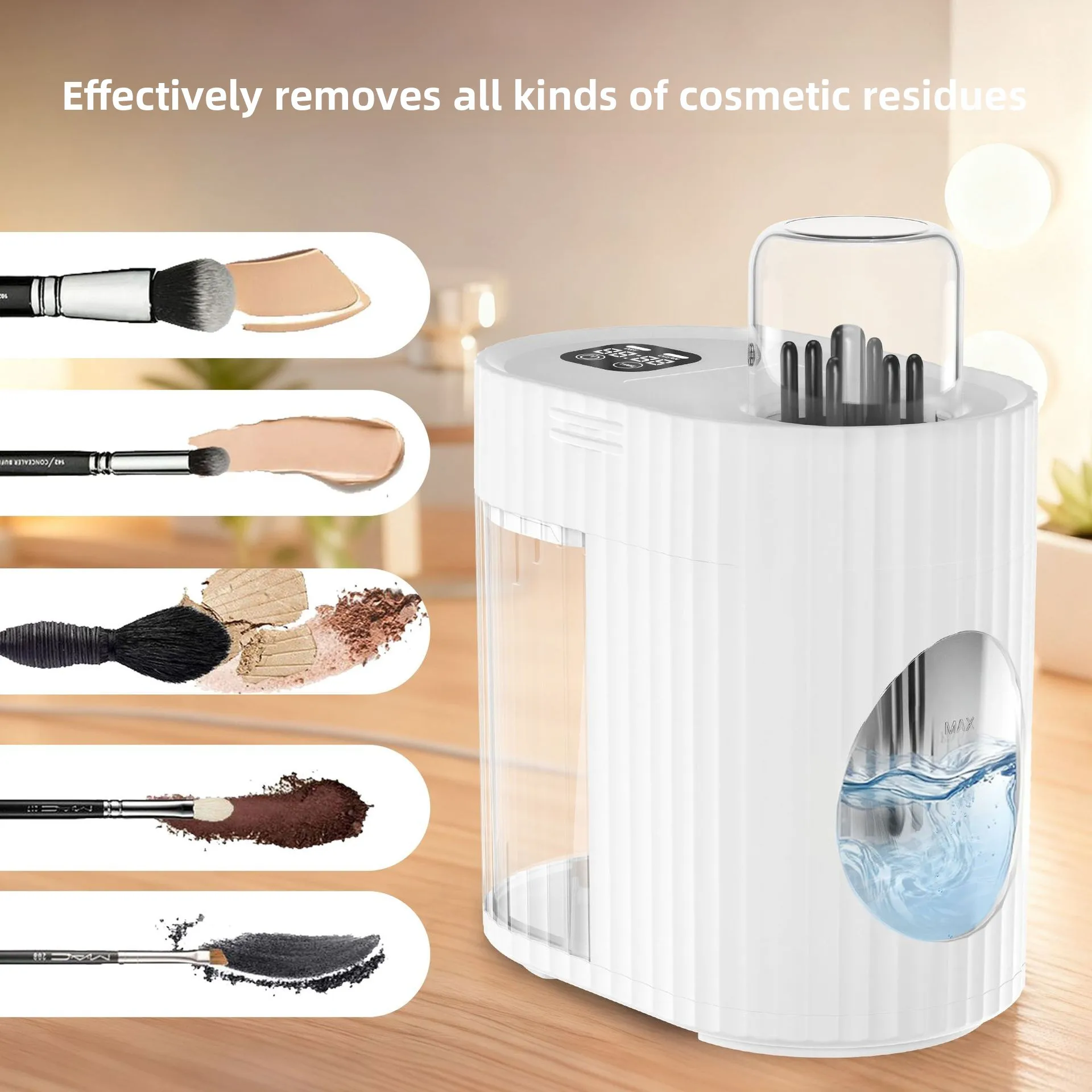 New Electric Makeup Brush Cleaner Plug-in Automatic Washing Machine Household Cosmetic Brush Cleaning Tool Fast Quick Dry