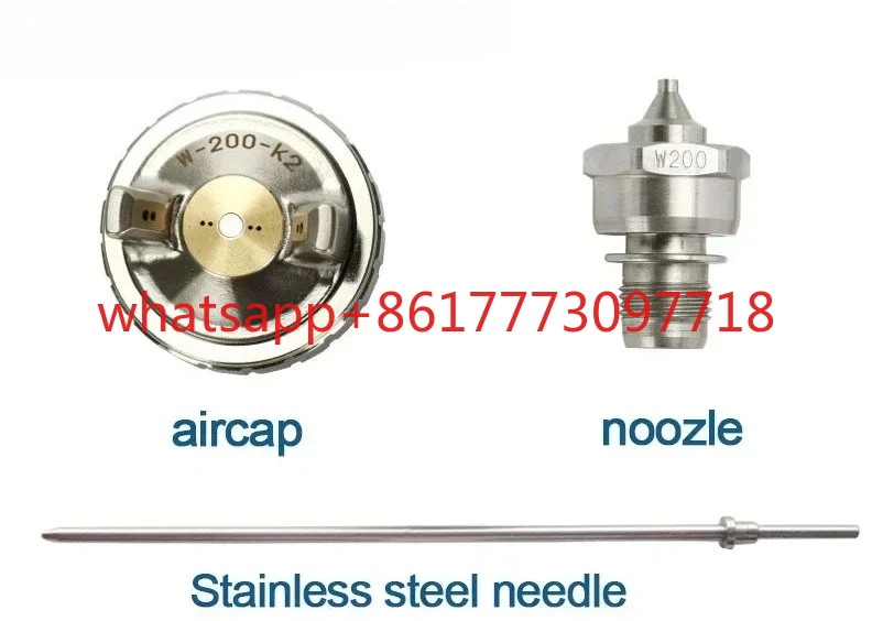 

Комплект пистолета-распылителя W200 Набор сопел игольчатых воздушных колпачков W-200-122P Детали распылителя Компонент пневматического инструмента