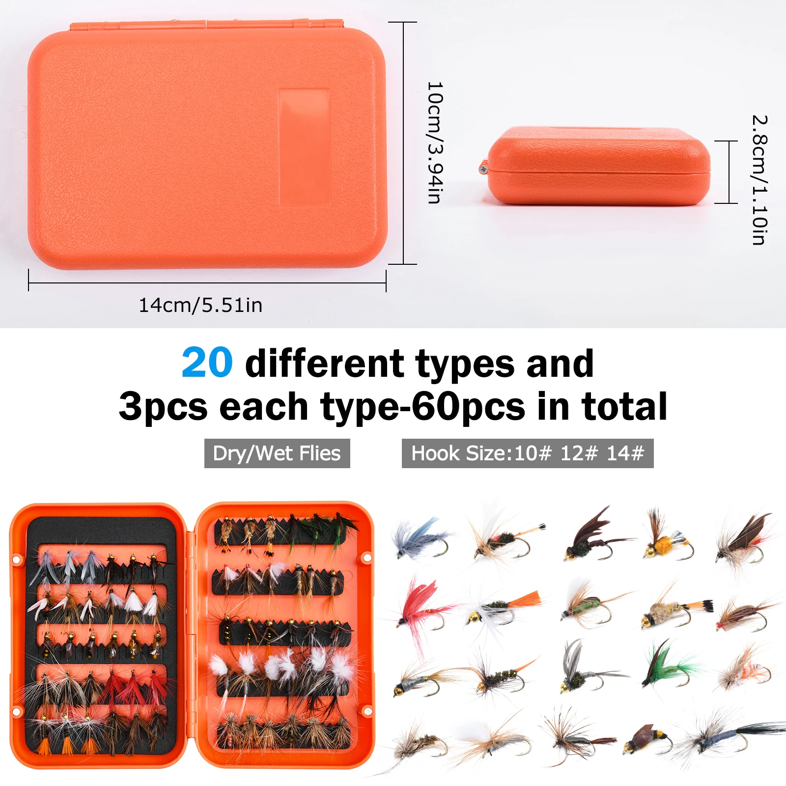 Goture 9FT 2.7M Fly Fishing Travel Rod Combo Set #56 Carbon Fiber