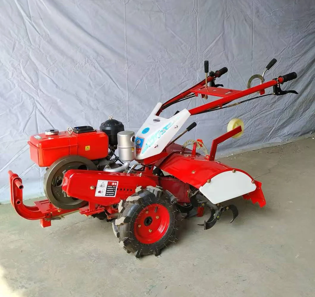 

Agricultural 9HP/180E Water-cooled diesel Four-wheel Drive Micro Rotary Tiller Rotovator Cultivator Cultivating Machine for Farm