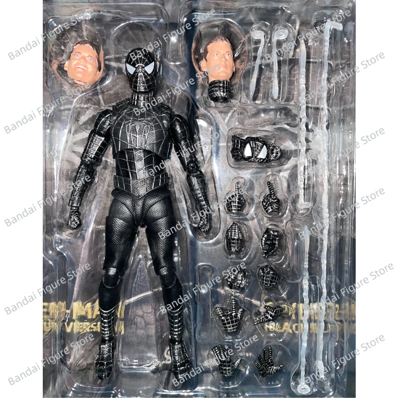 In Stock CT S.H.Figuarts SHF Spider-Man SpiderMan 2099 Miquel Black Venom Suit Tobey Maguire KO Anime Action Figures Gift