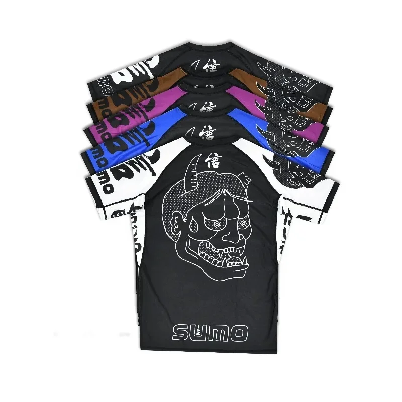2026 New Japanese Prajna Jujutsu Fighting Training Competition Fitness Clothing Quick Drying Men's Sports Top T-shirt