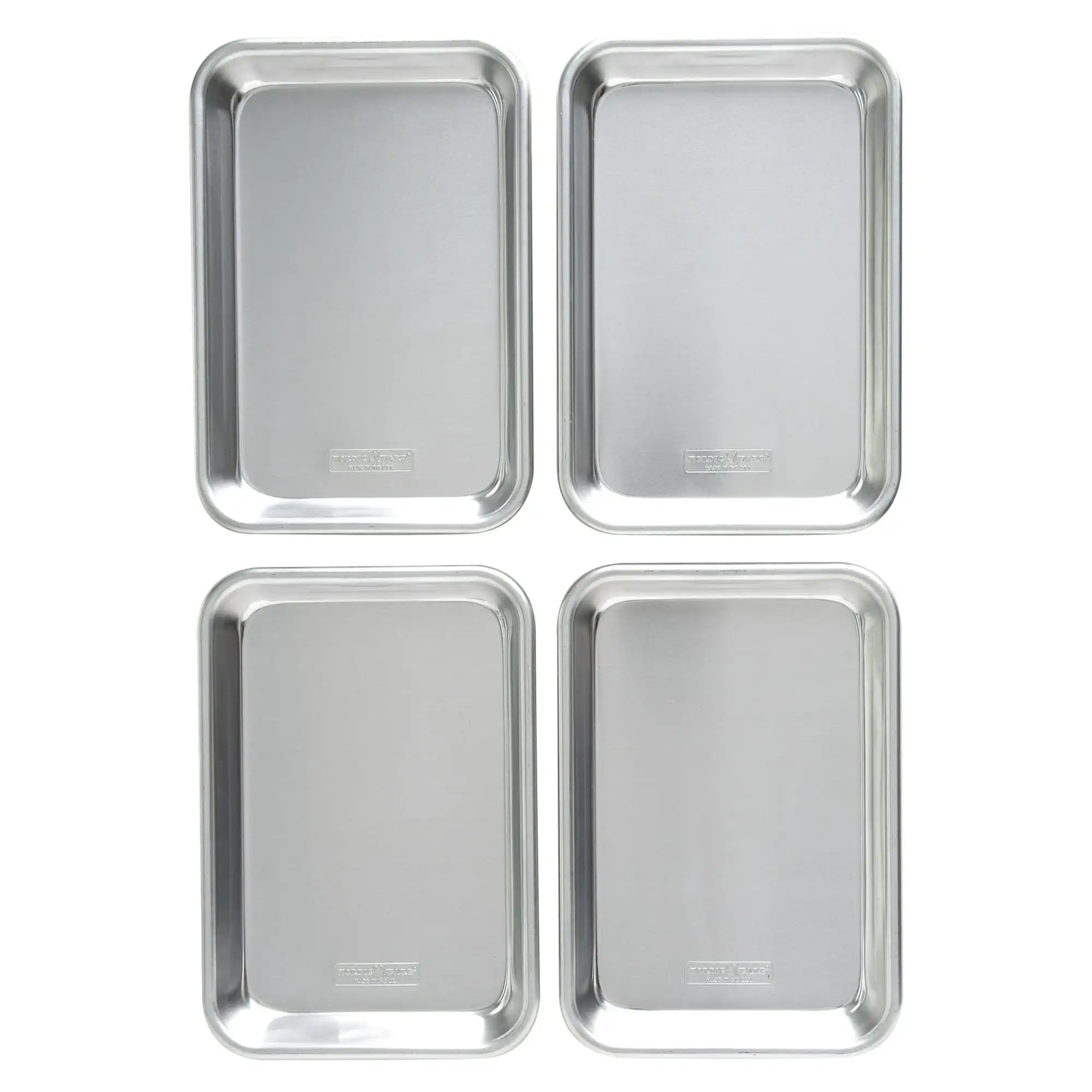

Ware Naturals Aluminum 4 Pack 1/8 Sheets, 10.1" x 7" x 1.1", Silver