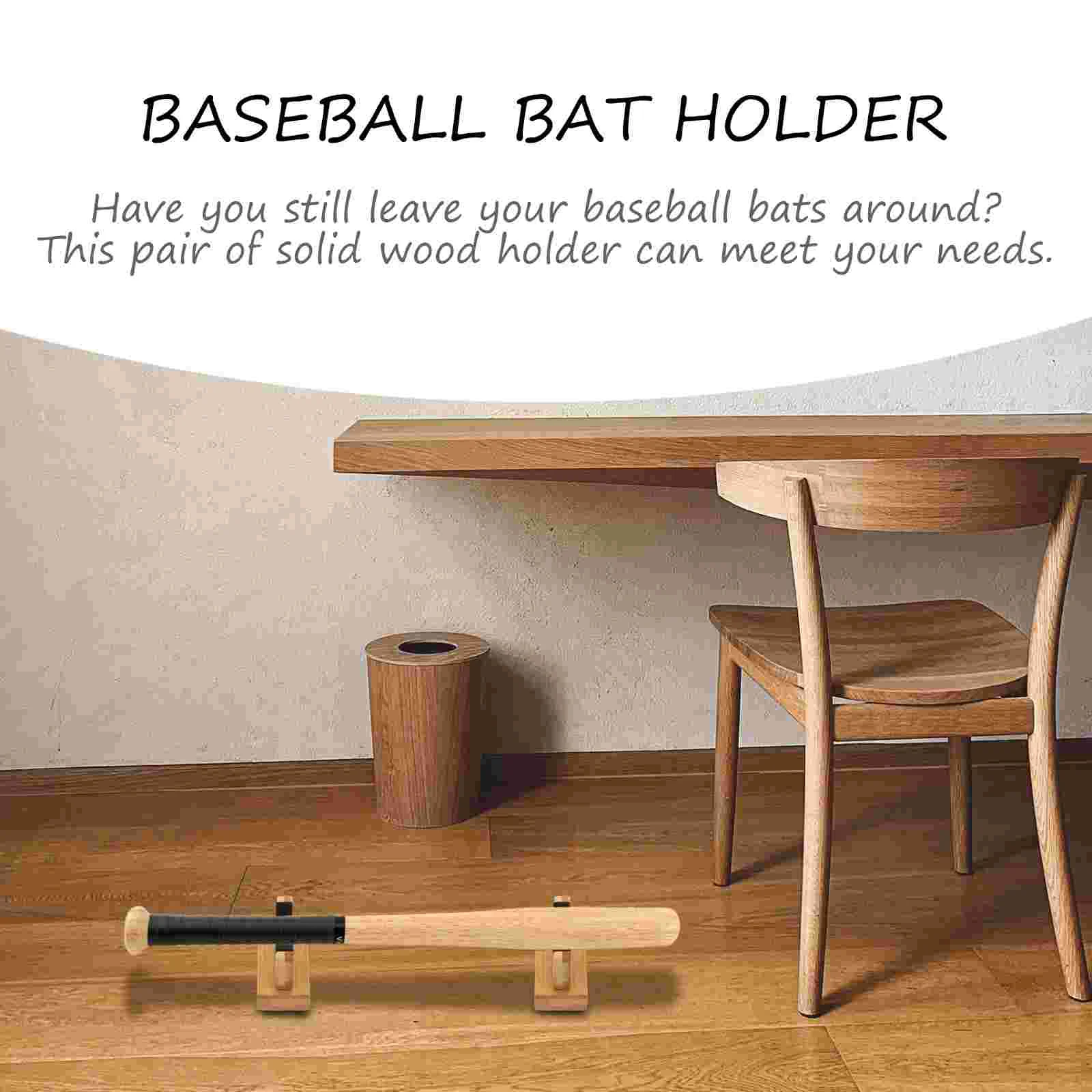 Basketball Training Equipment Baseball Bracket Display Shelves Bat Holder Solid Wood Shelf