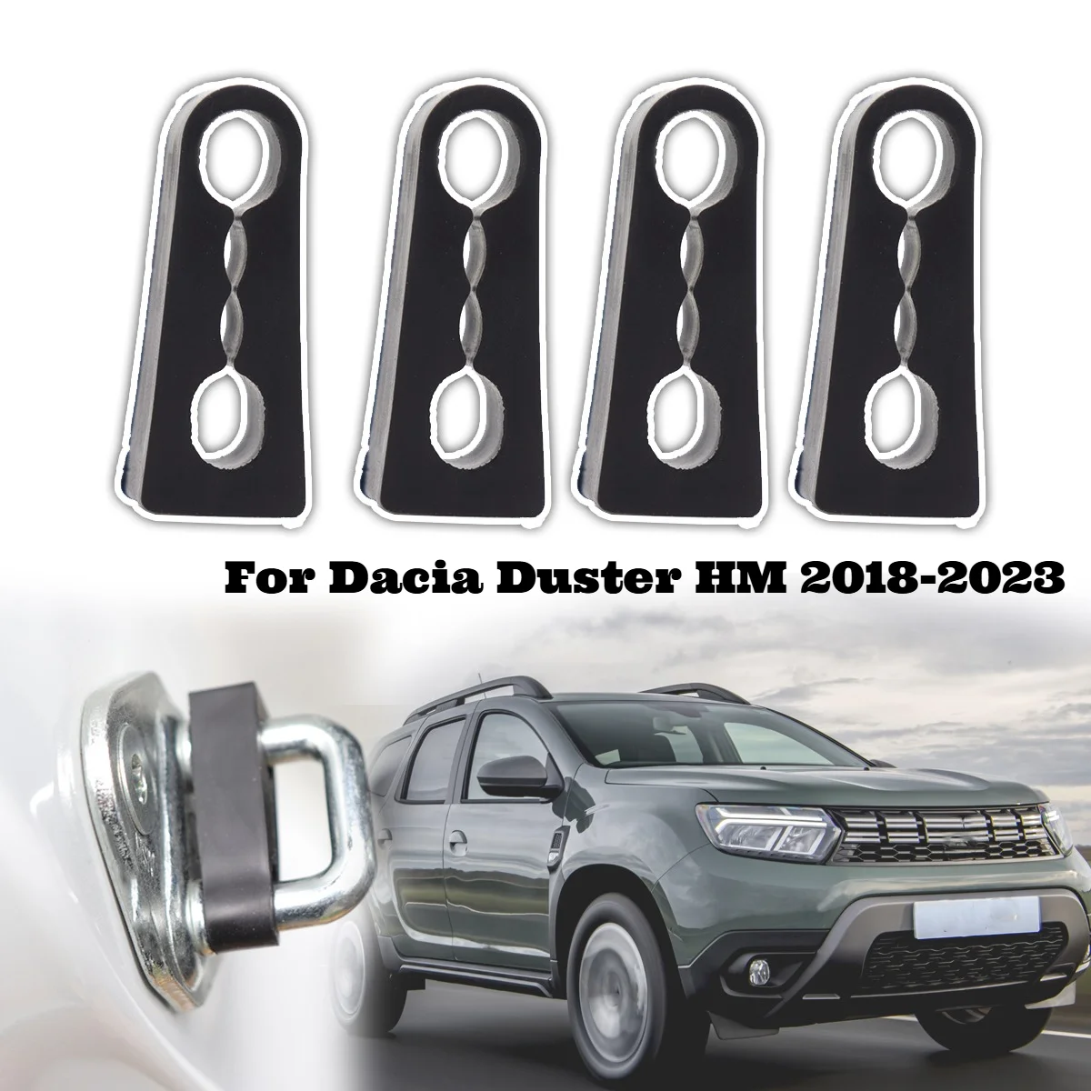 Car Door Lock Damper Buffer Seal Shock‑Absorbing Protector 4E4837763 Auto Spare Parts Accessories For Dacia Duster HM 2018-2023