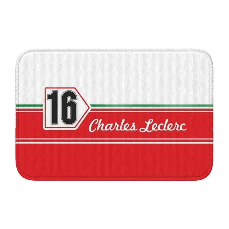 Custom CL Charles Leclerc 16 Doormat Anti-Slip Entrance Bath Kitchen Floor Door Mat Sport Car Racing Toilet Carpet Footpad