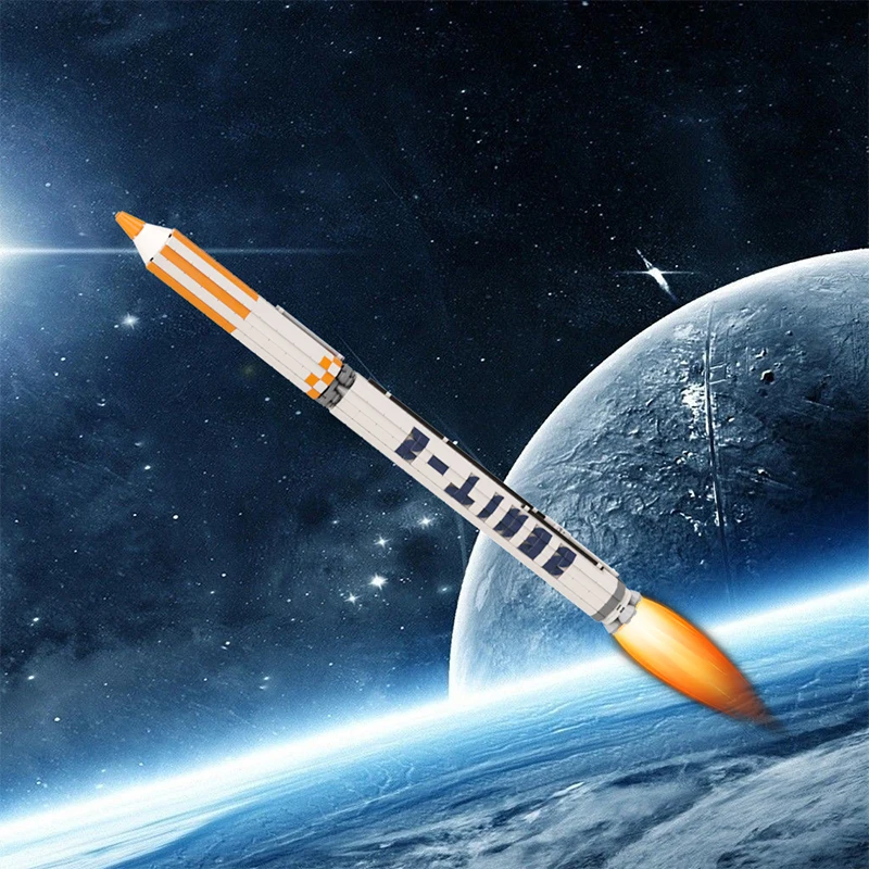 MOC High-tech Rocket Launch Vehicle Building Blocks Set Space Series 1:110 Scale Spacecraft Model Bricks Assemble Toys Gifts