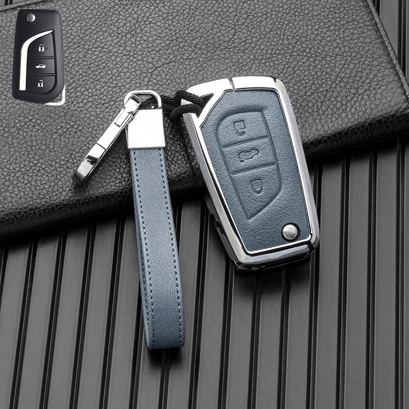 

Zinc Alloy Car Remote Key Case Cover Shell For Toyota Auris Corolla Reiz Avensis Verso Yaris Aygo Rav4 Scion TC IM 2016 2017