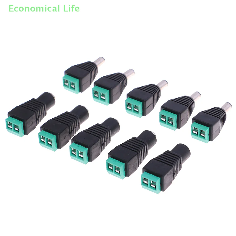 5 stks Vrouwelijke Mannelijke DC Power Kabel Connector Jack Plug Aansluiting Voor LED Strip