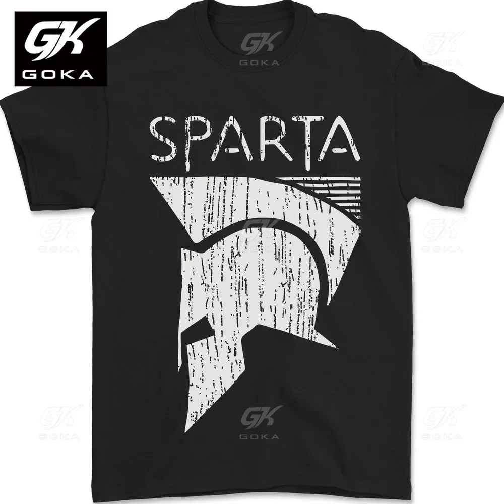 Sparta Helmet Bodybuilding Training Gym Graphic  Mens Cotton T-Shirt Women Vintage Tops Printed T-shirt Y2K Classic Tshirt