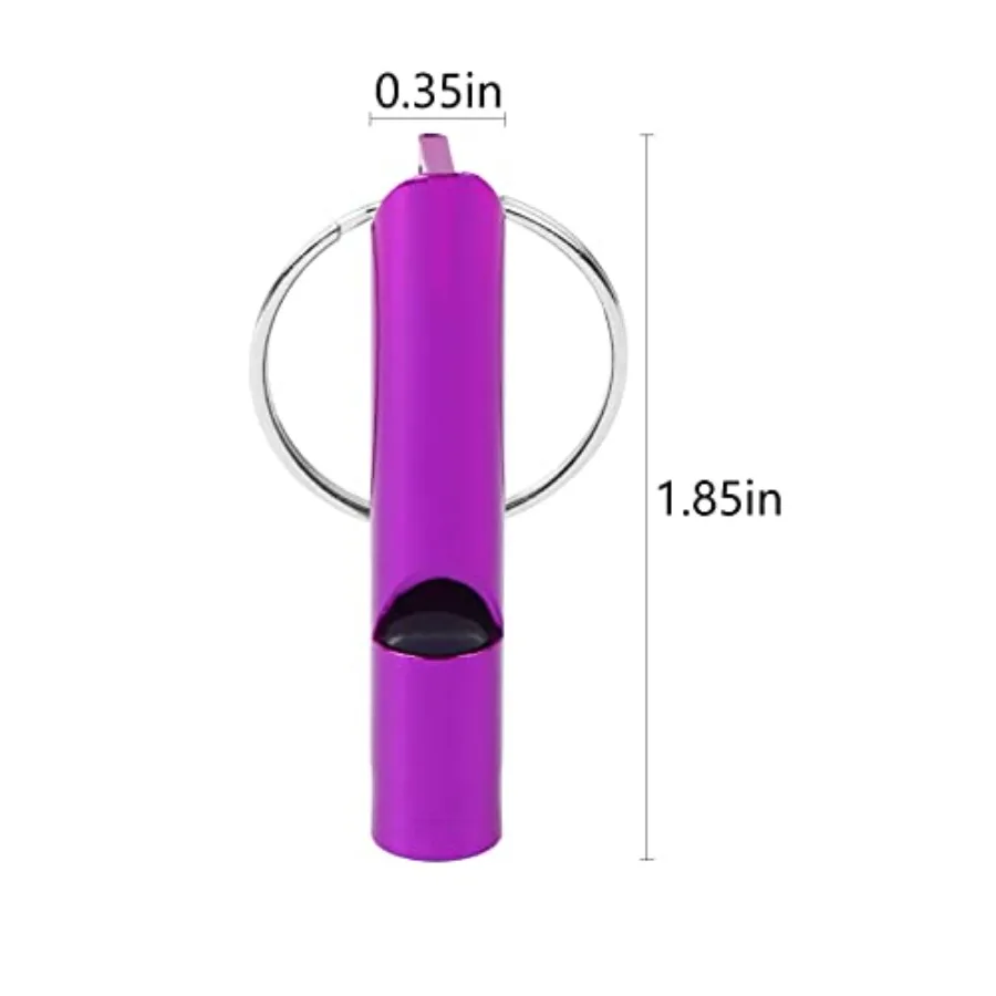 12 قطعة صافرة الطوارئ مع مفتاح سلسلة الألومنيوم اضافية بصوت عال سلامة صفارة إنقاذ المفاتيح للرياضة في الهواء الطلق التخييم التنزه Bo