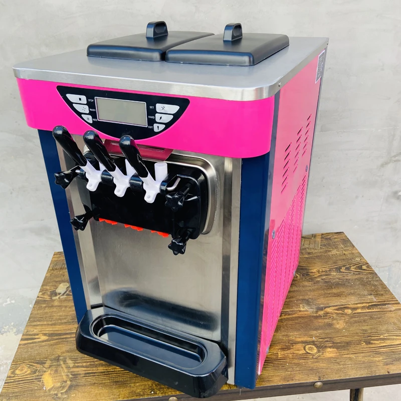 Ice Cream Maker Machine Commercial Production Equipment Milk Automatic Bean Ball 18L/H Stall Buffet Restaurant