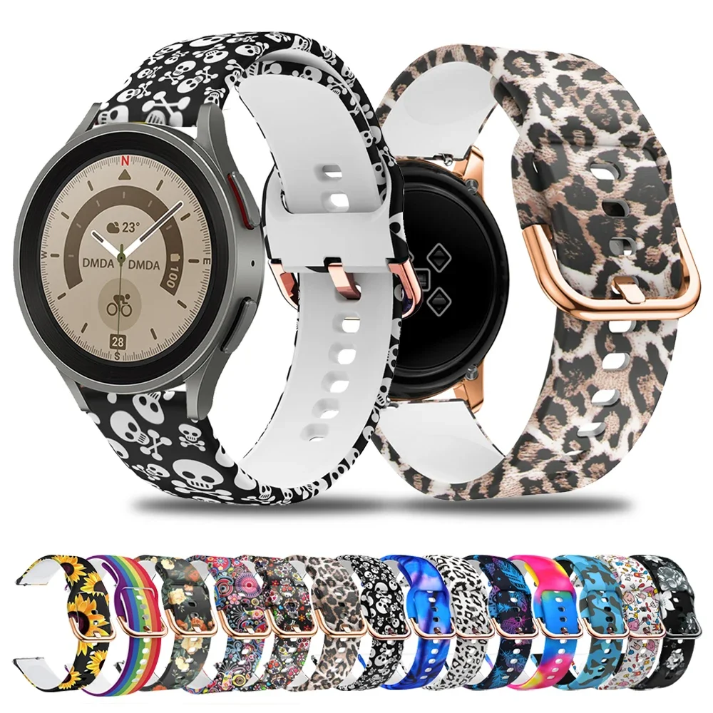 Printed Band For HUAWEI WATCH 4 Pro Ultimate GT 3 GT2 Pro 42mm 46mm 22/20mm Silicone Bracelet For Honor GS Pro Replacement Strap