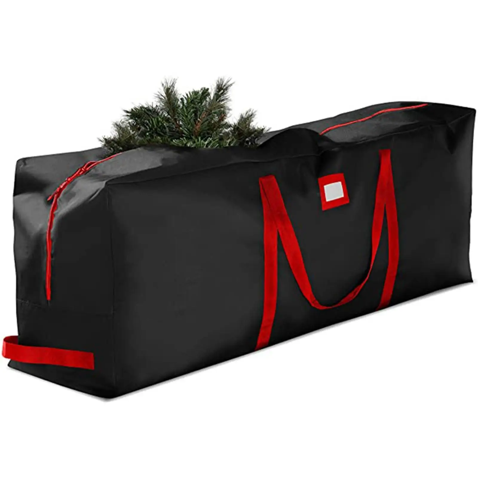 特大クリスマスツリー収納袋 デュアルハンドル 移動用品用 レッド 122x34x51cm