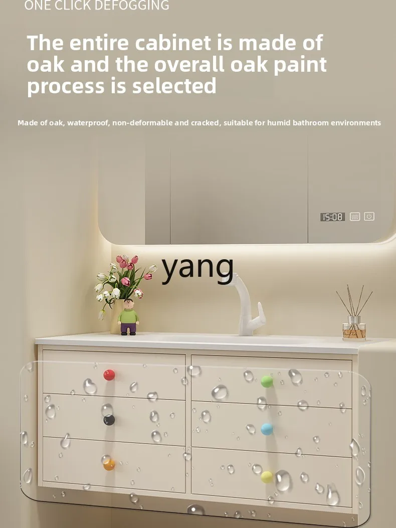 TGF الدوبامين الرياح البلوط خزانة حمام ذكية المرحاض السيراميك حوض غسيل اليد #3